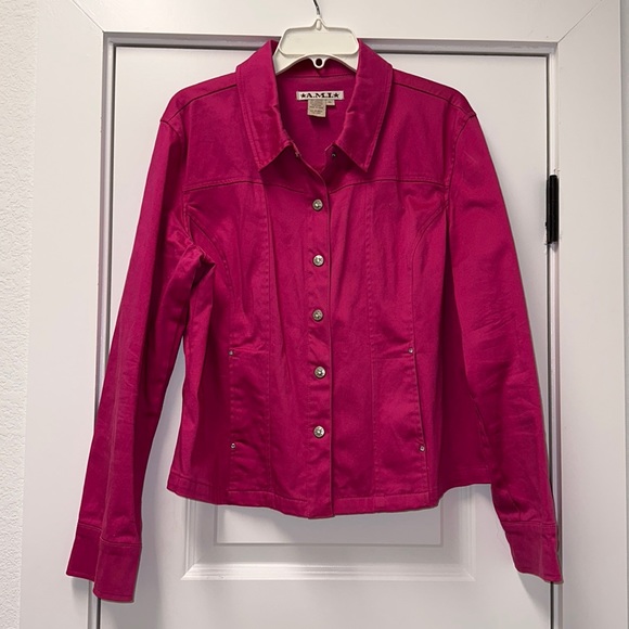 DIVORCE CLEARANCE-TAKING OFFERS AMI Pink BarbieCore Jacket - Picture 3 of 14